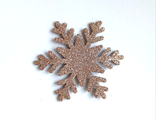Снежинка из глиттерного фоамирана 5.5 см, цвет коричневый