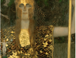 Купить греющую картину с фото репродукции Густава Климта Афина Паллада