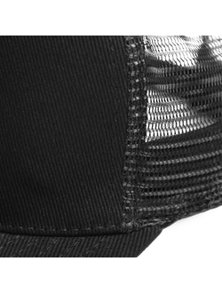 Бейсболка прямой козырёк STAN 5 клиньев хлопок 330,09, Чёрный