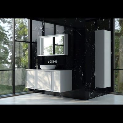 ШКАФ НИЖНИЙ ФРЕЙМ 1400-570-1 СТОЛЕШНИЦА НАТУРАЛЬНЫЙ МРАМОР BIANCO CARRARA