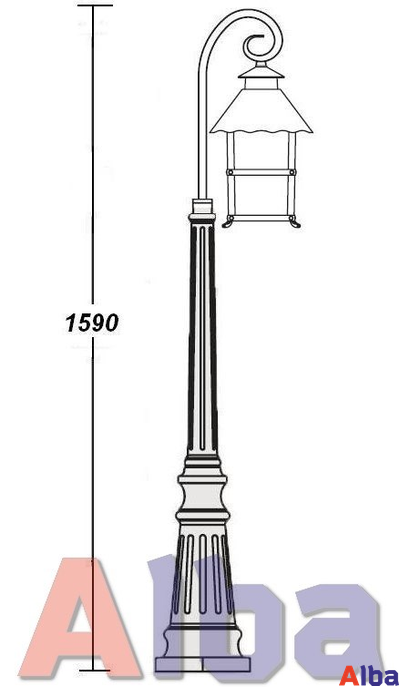 Caior 2 81411 Парковый светильник, высота 159 см