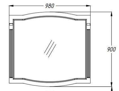 Зеркало Opadiris Лаура 100 белый без патины