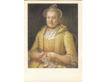 Русский портрет.  Неизвестный художник. Портрет дамы с вышиванием. 1760-е гг.