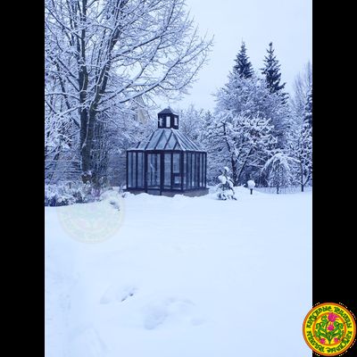 Базовая комплектация беседки в английском стиле из стекла и алюминия ЧЕЛСИ XS размером 2500 х 2500 мм