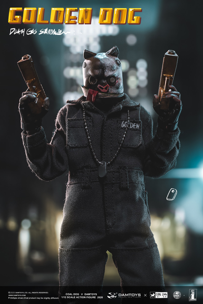 ПОМЯТА УПАКОВКА - Золотой Пёс - Коллекционная ФИГУРКА 1/12 scale GOLDEN DOG – Death Gas Station series (PES022) - Damtoys x Coal Dog