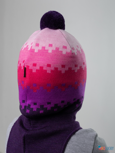Шапка-шлем  20101-06, цвет фиолетовый, розовый р. 52-54