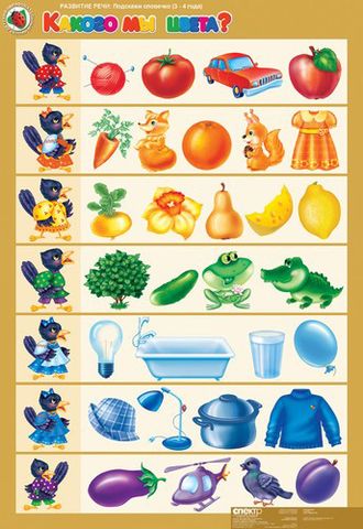 7-031-005 Комплект таблиц Развитие речи 3-4 года. &quot; Подскажи словечко &quot;. (5 таблиц+16 карт.)
