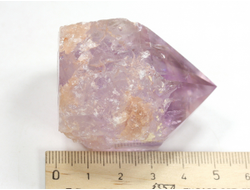 Аметист, аметрин, кристалл полированный со спиленным основанием, Бразилия (50*49*34 мм, 113 г) №37669