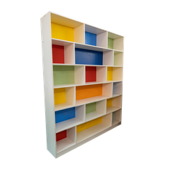 Компактные стеллажи из ЛДСП с полками