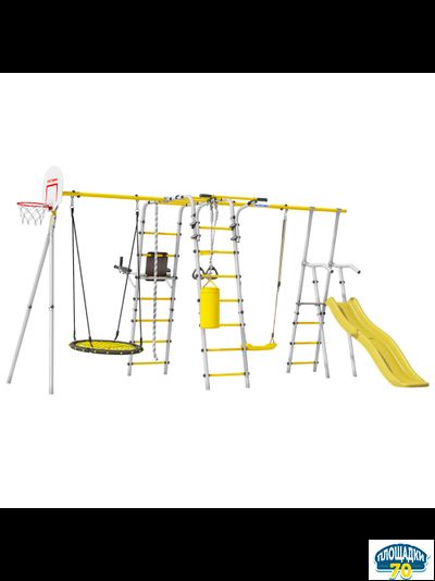 Детский спортивный комплекс для Дачи Romana Fitness-PRO с горкой 900 мм (Комплект №4)