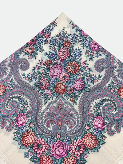 Павловопосадский платок Цветочная ария 2036-3