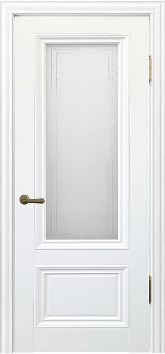 Межкомнатная дверь "Алтай 802" снежная королева (остекленная)