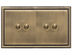 Переключатель 4-клавишный тумблер T&J Electric Colossal II Antique Brass