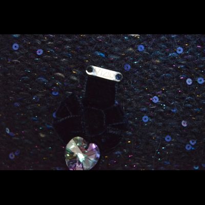 Синяя меланжевая шапка с украшением Vizio Италия 6926 CL