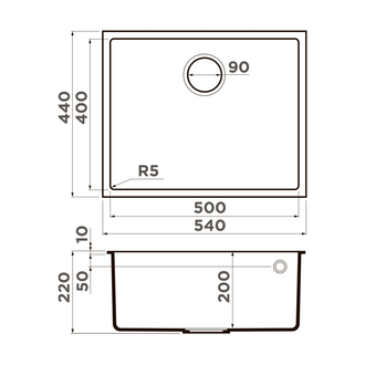 МОЙКА OMOIKIRI BOSEN 54-U WH (4993164) БЕЛЫЙ