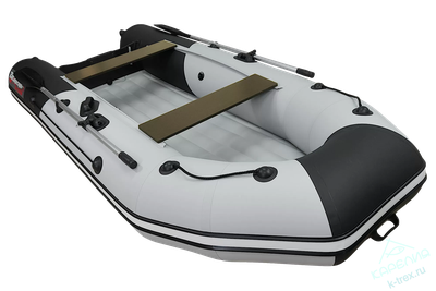Лодка ПВХ Мастер Лодок Таймень NX3200НДНД "Комби" Св.Серый / Черный