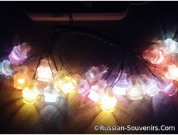 Елочная гирлянда СССР (купить советские новогодние фонарики на 20 лампочек)