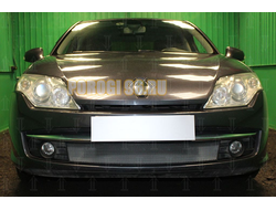 Защита радиатора Renault Laguna III (лифтбек) 2007-2011 (кроме 2.0) chrome