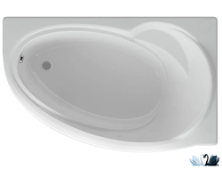 Акриловая ванна Aquatek Бетта 160х97 BET160-0000026, правая в комплекте с каркасом, панелью, сифоном