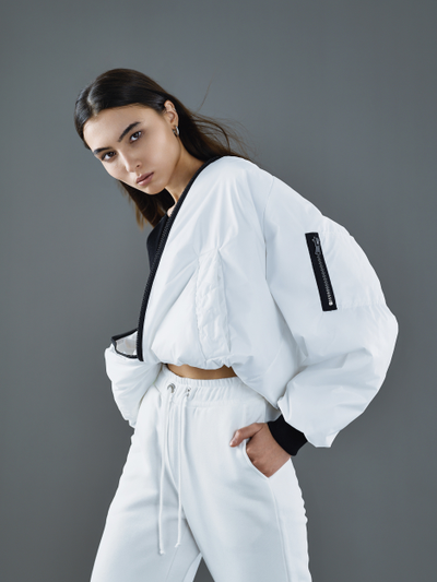 Бомбер Reverse Белый