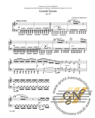 Beethoven. Sonate №21 C-Dur op.53 für Klavier