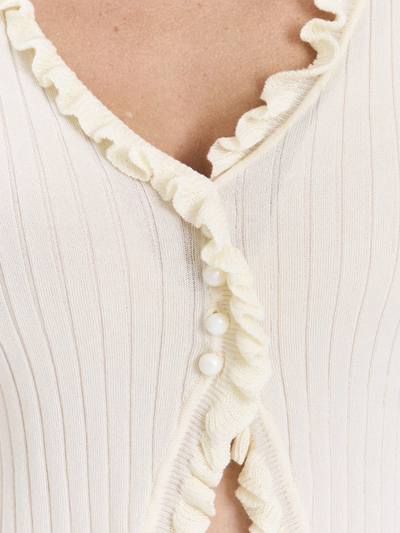 Кардиган вязаный приталенный укороченный на пуговицах