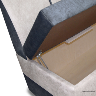 Кухонный ДИВАН "ФОРУМ-8" с боковой спинкой Серый (1 категория)