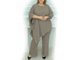 Нарядный женский брючный костюм арт. 9206-0452 (цвет кофе с молоком) Размеры 56-76