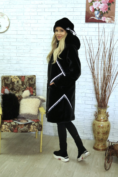 Шуба из эко меха модель 129