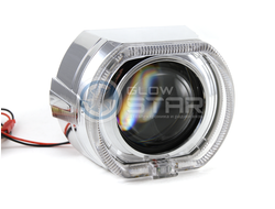 Бленда (маска) для линз 2.5 дюйма, F-Style с кольцом CREE (белый) 2 режима, 1шт