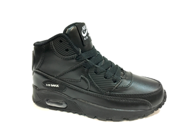 Nike Air Max Black с мехом, детские (31-36) Арт.001