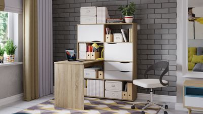 Стол письменный тип 7 Дуб Сонома/Белый ясень