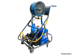 Мобильная пенная станция Комета HP  3,3 кВт, 220 В, 10/140 c барабаном 20 м нерж. без подачи воздуха