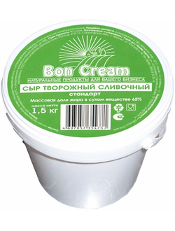 Сыр творожный сливочный стандарт Bon Cream 1,6 кг