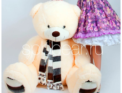 Огромный плюшевый медведь 170 см чайная роза Барни