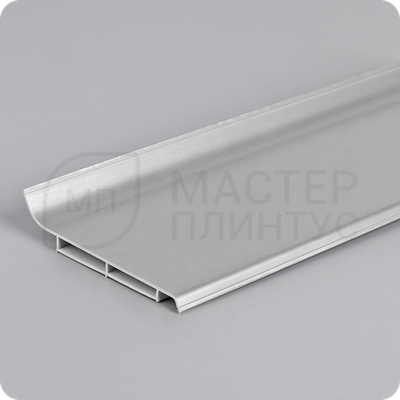 Плинтус Vilo Linela из ПВХ 411 Серебро с мягким краем 16х80х2000 мм.