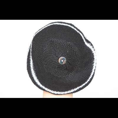 Черный берет в полоску Vizio Италия 5038