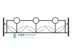 Красивое газонное металлическое сварное ограждение GO15-05