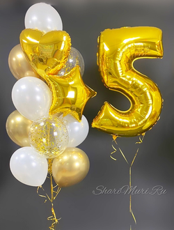 Фонтан из 13 шаров и цифра