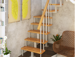 Модульная малогабаритная лестница поворот 90