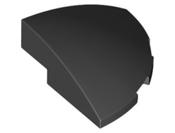 Slope, Curved 3 x 3 Corner Round, Black (76797 6385597)