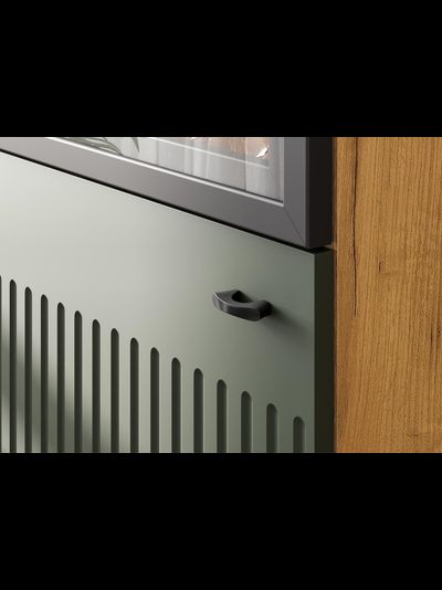 Милан Тумба телевидеоаппаратура со створками Дуб Золотой/Олива Софт