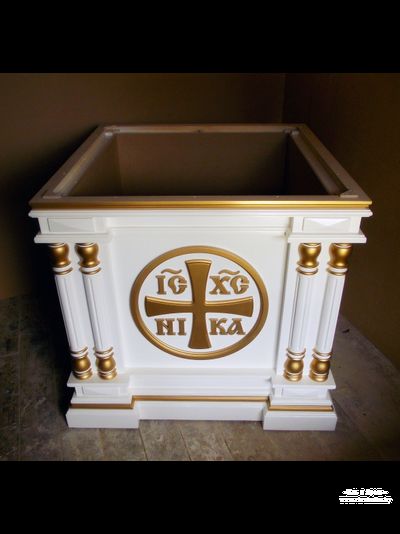 Облачение на престол белое с золотом