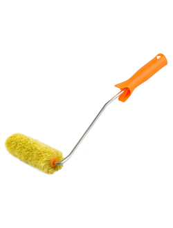 Мини-валик 60мм, полиакрил зелёный с ручкой