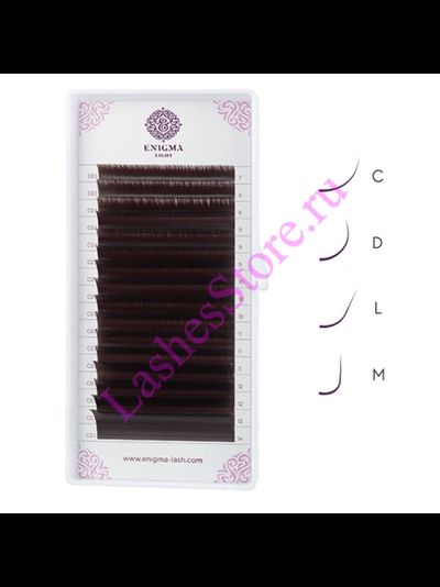 Ресницы коричневые ENIGMA LIGHT «MOKKA» - Одна длина (16 линий)