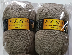 Кавказская пряжа натуральная шерсть Эльза цвет верблюжка