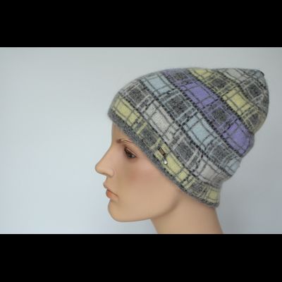 Шапка Vizio 1038 CY серая в клетку