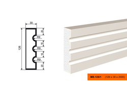 Фасадный молдинг из пенополистирола с покрытием LEPNINAPLAST (Лепнинапласт)  МВ-126/1