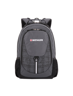 Рюкзак WENGER, серый/чёрный со светоотражателями 600D
