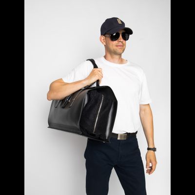 Кожаная дорожная сумка Gavardo Premium black (арт. 
4043-51)